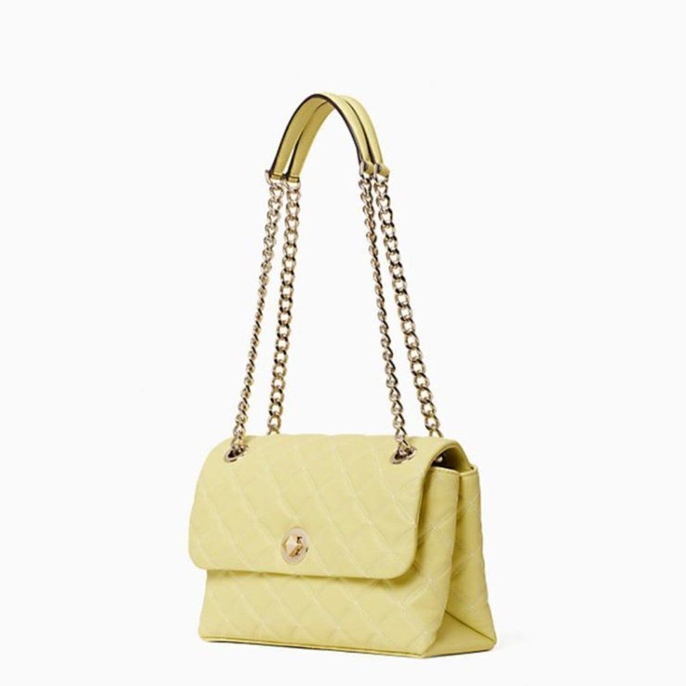 Kate Spade Natalia Quilted Shoulder Bag Frosty Lime NWT
